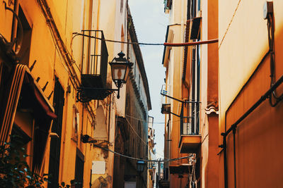 Low angle view of buildings against sky