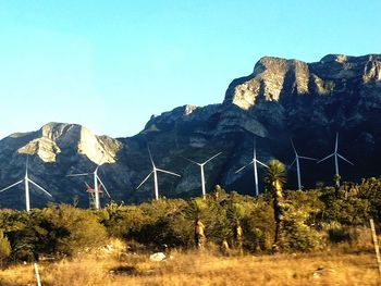 Mountain against clear sky