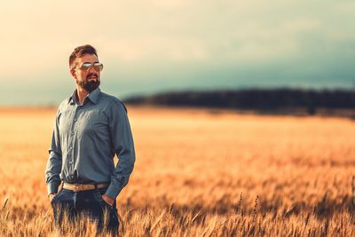 Man standing on field