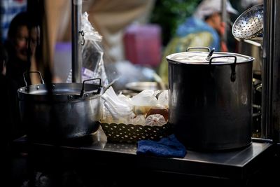 Close-up of coffee cup on table