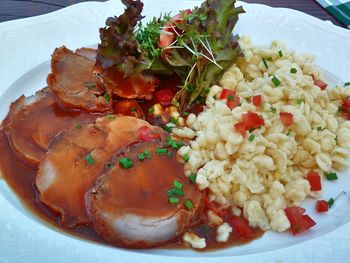 Close-up of food in plate