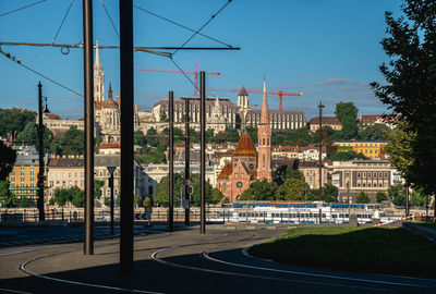 Budapest, hungary 18.08.2021. streets of the old town of budapest on a sunny summer day