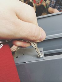 Close-up of cropped hand