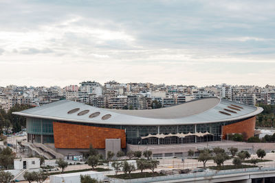 Buildings in city against sky