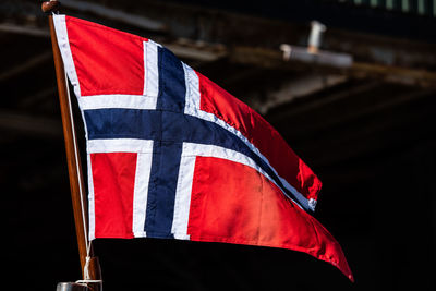 Close-up of flag against blurred background