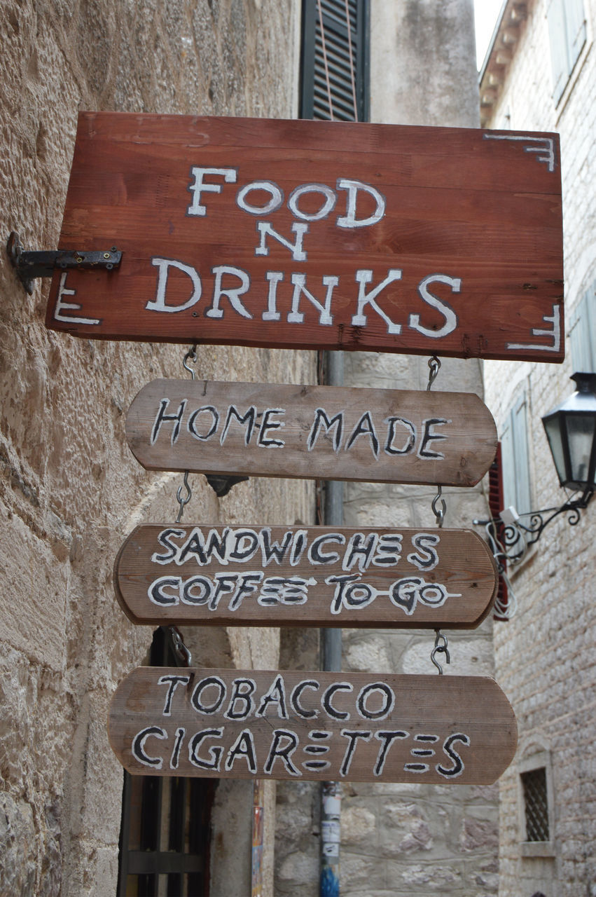 CLOSE-UP OF ROAD SIGNS