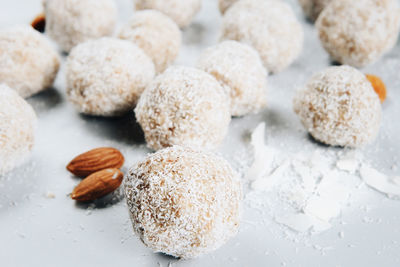 Close-up of cookies on table