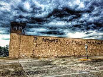 View of road against cloudy sky