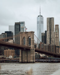 Bridge over river in city