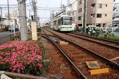 Train on railroad track