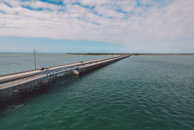 Pier over sea against sky