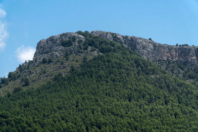 Low angle view of mountain against sky