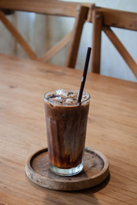 Close-up of coffee on table