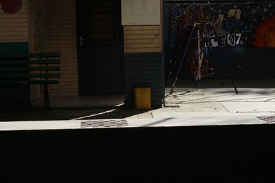 View of railroad station platform