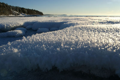 Scenic view of waterfall