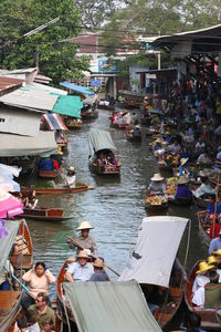 Boats in river