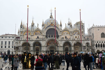 Group of people in front of cathedral