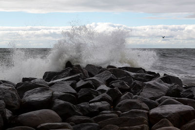 Scenic view of sea against sky