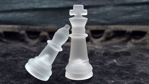 Close-up of chess pieces