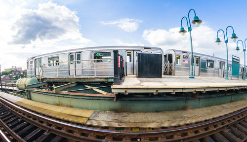 Railroad station platform