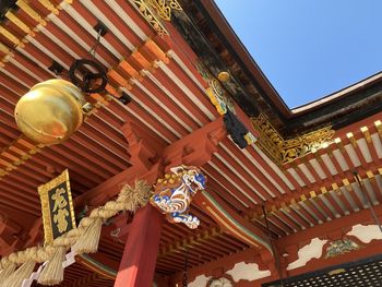 Low angle view of ceiling of building