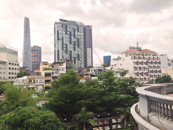 Modern cityscape against sky