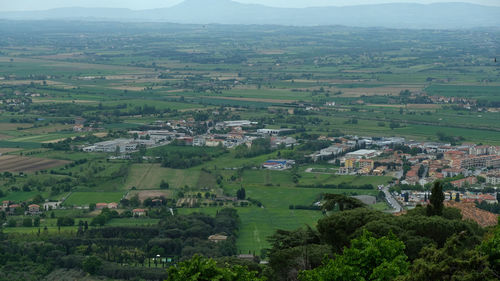 High angle view of townscape