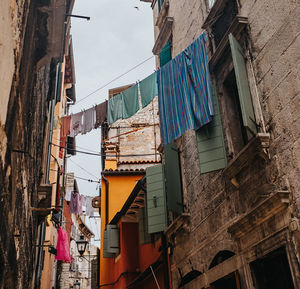 Low angle view of buildings against sky