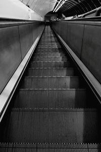 Close-up of escalator