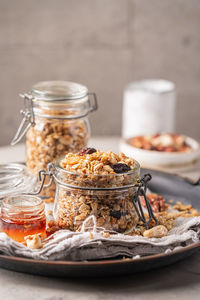 Close-up of food on table