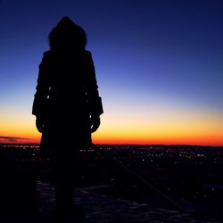 Silhouette of trees at sunset