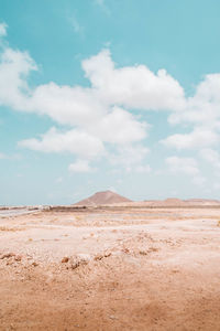 Scenic view of desert against sky