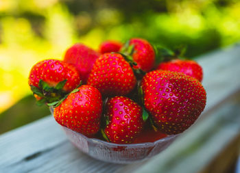 Close-up of strawberries