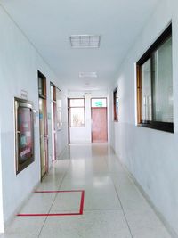 Empty corridor of building