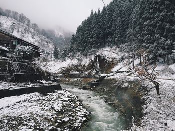 View of snow covered landscape