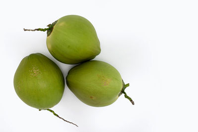 Close-up of apple against white background