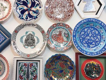 Full frame shot of multi colored ceiling for sale in market