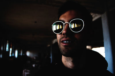 Portrait of man wearing sunglasses