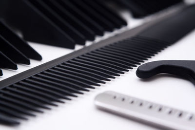Close-up of combs