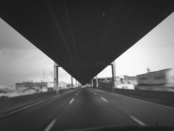 Road passing through tunnel