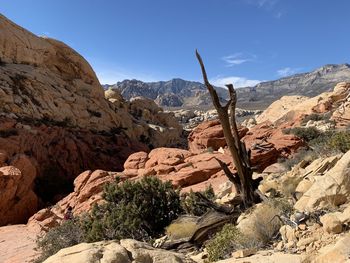 Scenic view of mountains against sky. red rock canyon, nevada 