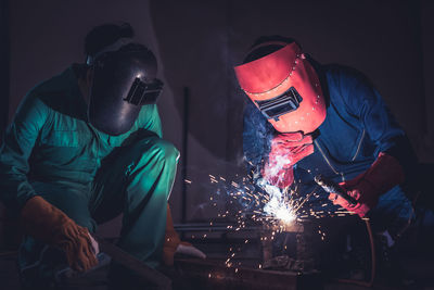 People working in factory