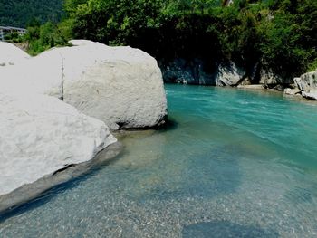 Scenic view of waterfall