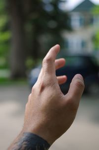 Close-up of human hand