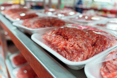 Close-up of food on table