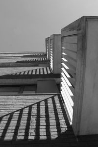 Low angle view of building against clear sky