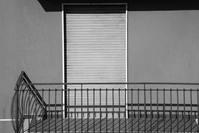 Metal railing of building