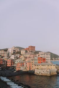 View of sea against clear sky