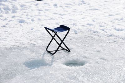 Chair in snow