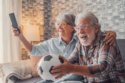 Man holding soccer ball